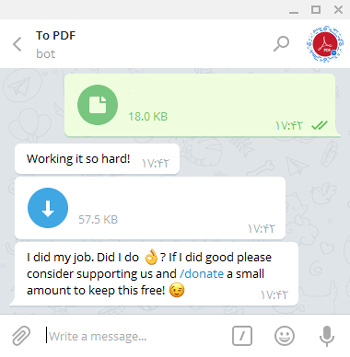 آموزش تلگرام تبدیل فایل به پی دی اف در تلگرام ترفندهای جالب تلگرام آموزش برنامه تلگرام آموزش تصویری تلگرام